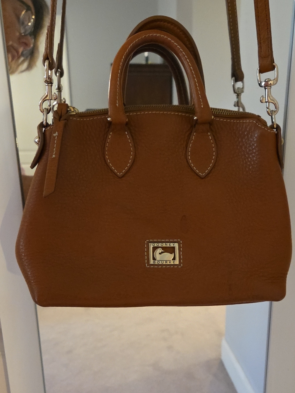 Dooney & Bourke Dillen Cross-body Leather Satchel - Cognac